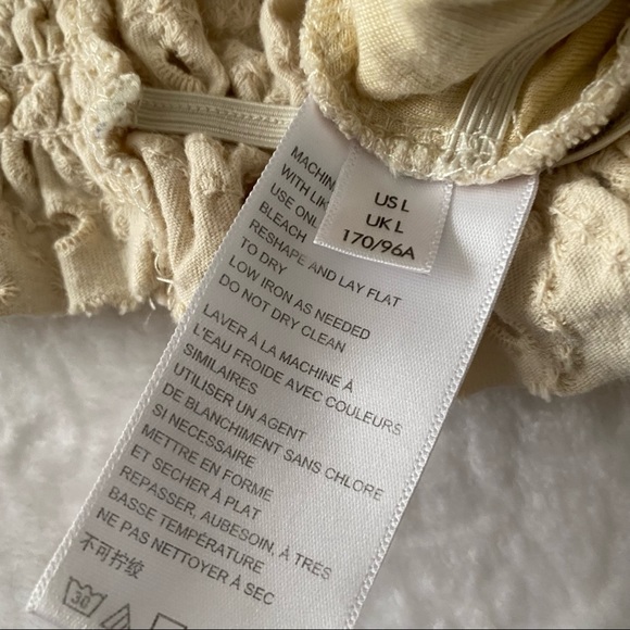 UO Tan Button Down Eyelet Crop Top - Picture 8 of 15